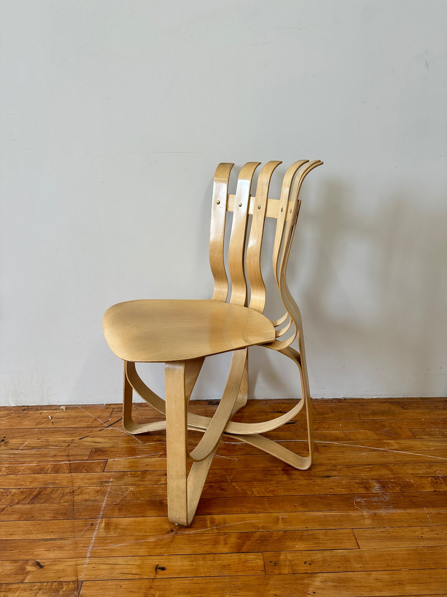 Knoll 91C Hat Trick Armless Chair by Frank Gehry, 1992