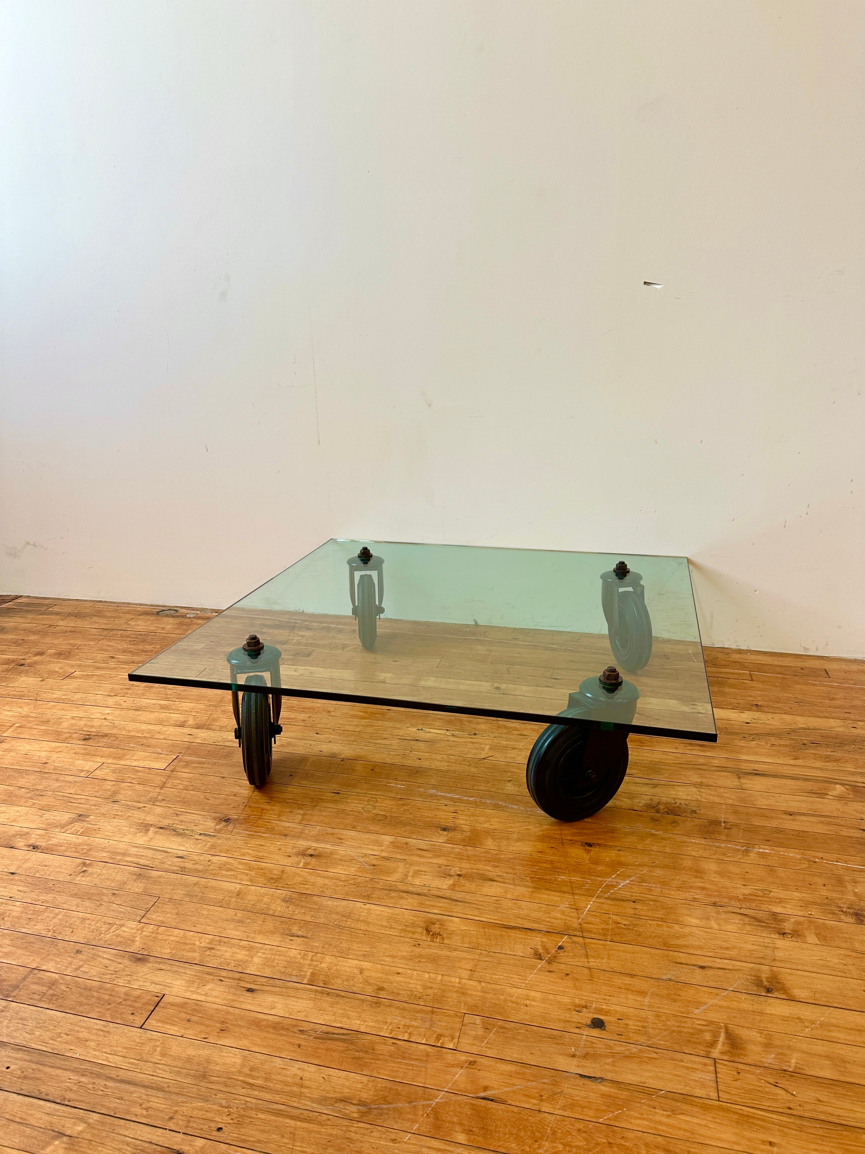 1980s Gae Aulenti Tavolo Con Ruote XXL for Fontana Arte