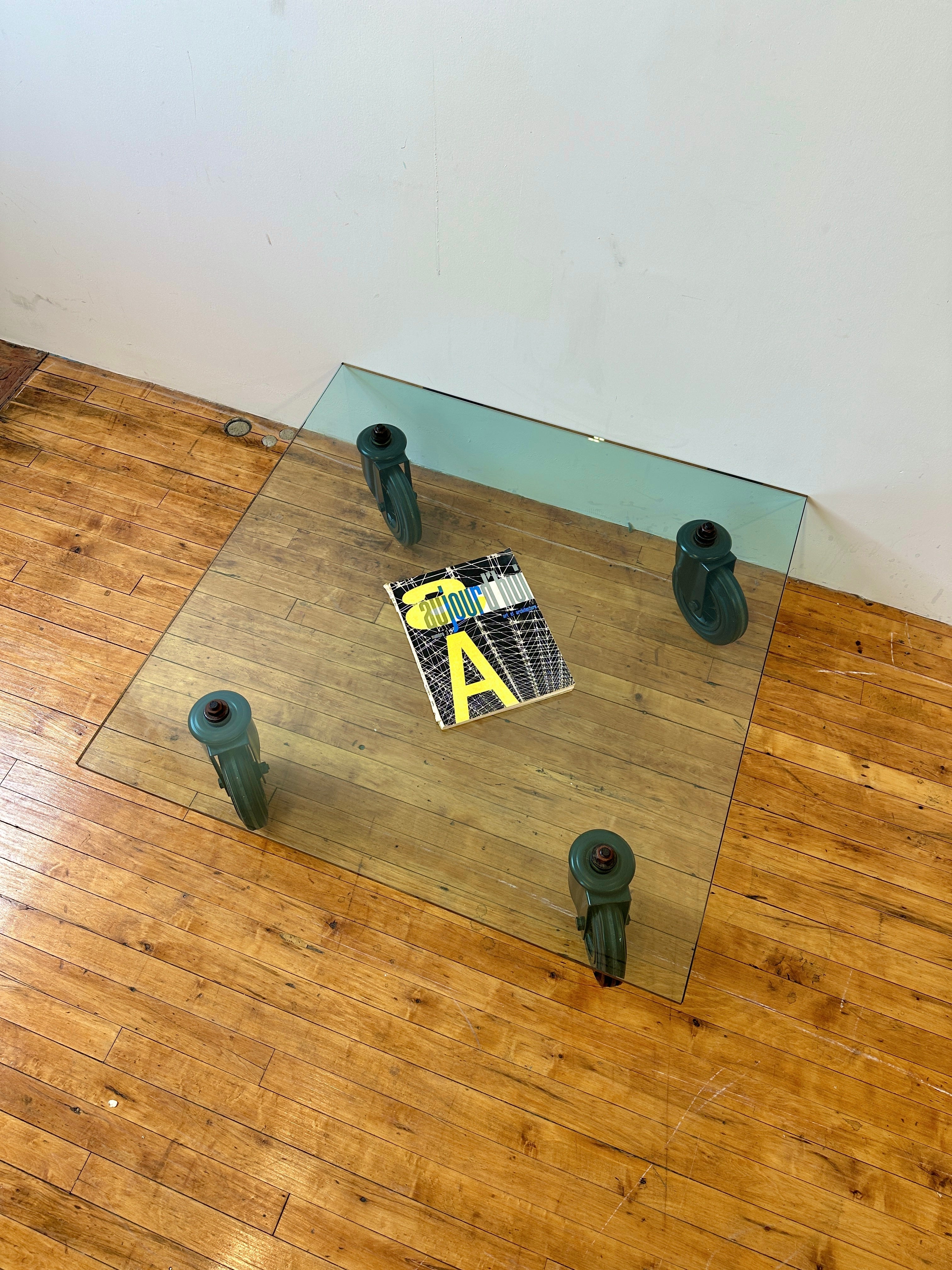 1980s Gae Aulenti Tavolo Con Ruote XXL for Fontana Arte