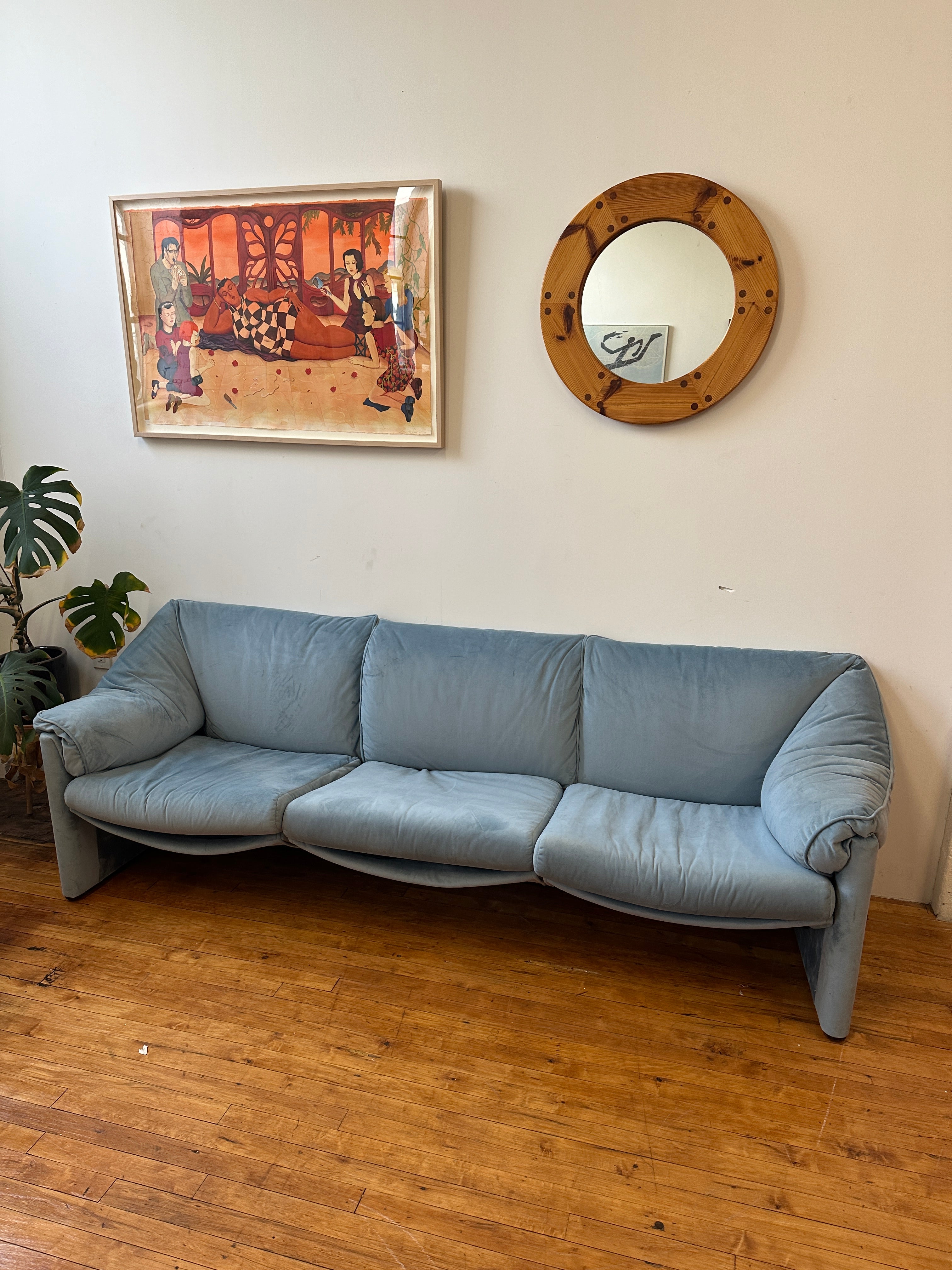 1970s Cassina Probjeto Babalao 3 Seater Sofa by Vico Magistretti